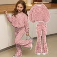 thumbnail image 6 of Grblisyd Girls 2 Piece Outfit Kids Fall Winter Leopard Print Sweatshirt Tops and Trendy Bell Bottom Pants Set Back to School Clothes, 6 of 7
