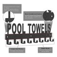 thumbnail image 3 of Toallero para piscina shaofei soporte de pared color negro 41 x 11 cm, 3 of 5