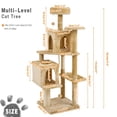 thumbnail image 2 of TSCOMON 57.8" Cat Tree Large Cat Tower Condo Multi-Level Cat Scratching Post Tower for All Indoor Cats, Beige, 2 of 7