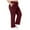 Wine, variant on Womens Plus Size Cargo Sweatpants with Multi-pockets Straight Leg Drawstring Elastic Waist Casual Trouser Pants (XL, White)