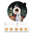 thumbnail image 6 of 15 Inch Round Placemats Set of 6, Black Green Snowman Christmas Non Slip Heat Insulation PP Table Mats, Xmas Tree Snowflake Elk Gifts Washable Place Mats for Kitchen Dining Party Table Decor, 6 of 7
