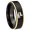 Black And Gold Step Edge, variant on Deer Hunting Concave Black Tungsten Men Ring 10MM