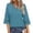 Navy, variant on ClodeEU Women's Lace Trim V Neck Bell Sleeve 3/4 Sleeve Blouse,Solid Color Casual Loose Top Black,Women's Plus L