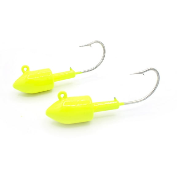 GOT-CHA SS10CH-2 Deep Lead Head, 1 oz, 4/0 Hook, Chartreuse, 2/Pack