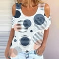 thumbnail image 5 of Birdeem Mode Femme Col Rond Imprimé Manches Courtes T-Shirt Blouse Hauts Chandail, 5 of 5
