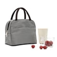 thumbnail image 2 of Bolsa de lona para mujer para el trabajo con rayas blancas y negras, bolsa de preparación de almuerzo con aislamiento reutilizable clásica para niñas para la escuela, linda bolsa térmica para cajas Be, 2 of 5