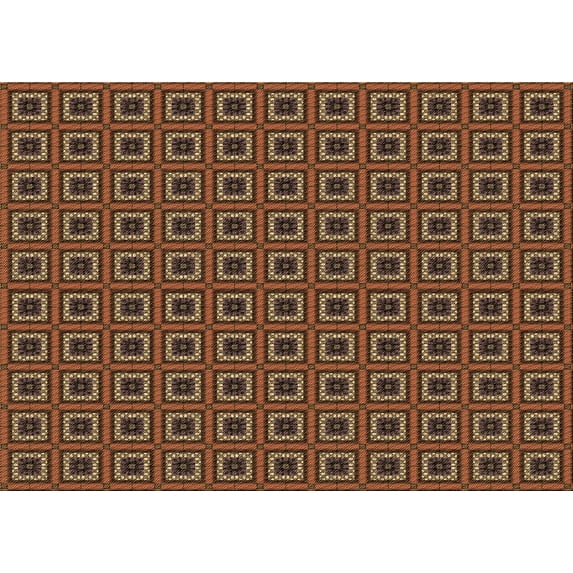 Ahgly Company Indoor Rectangle Patterned Vermilion Red Area Rugs, 3' x 5'