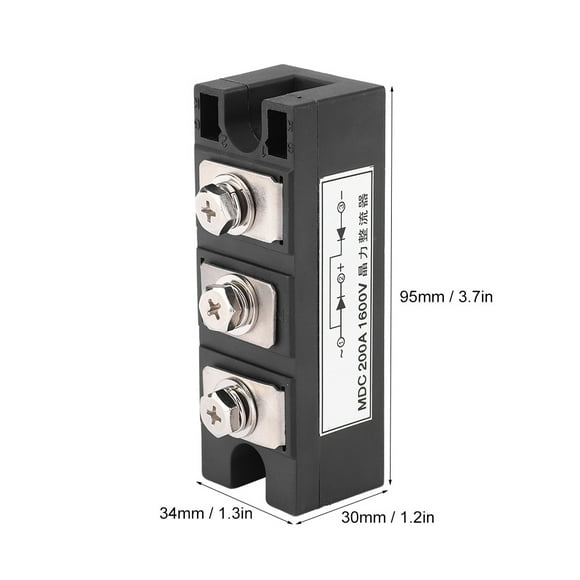 Diode Module Bridge Rectifier, 200A 1600V Rectifier Bridg  Reliability Safer To Use  for Alternating Current To Direct Current for Industrial Supplies