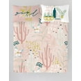 thumbnail image 1 of Gouchee Home Naive Queen 3-Piece Duvet Cover Set – Cactus Floral Print, Reversible Pink Cotton Bedding, 1 of 2