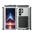 thumbnail image 5 of Gorilla Glass Aluminum Metal Samsung Galaxy S24 Ultra Case (Silver) Heavy Duty Military Grade Shockproof and Scratch Resistant Protection, Rugged Outdoor Travel, 5 of 5