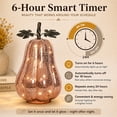 thumbnail image 4 of Diceymbol Halloween Lighted Gourd Pumpkin Lamp Orange Tabletop Decor for Mantel Shelf Seasonal Party Display 10 Inch, 4 of 8