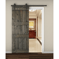 thumbnail image 2 of Essencaliy 30in x84in Solid Wood Barn Door, Made-in-USA Farmhouse Interior Sliding Barn Door With 5.25ft Barndoor Hardware Kit (DIY), 2 of 5