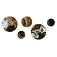 thumbnail image 2 of Designart "Marbled Dreamscape Gold and Black I" Modern Geometric Metal Wall Art Set of 5 Piece, 2 of 5