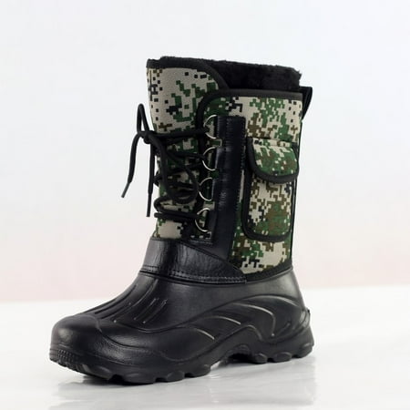 

Men s Warm Martin Boots Outdoor Waterproof Anti-Skid Warm Light Cotton Boots Fishing Boots