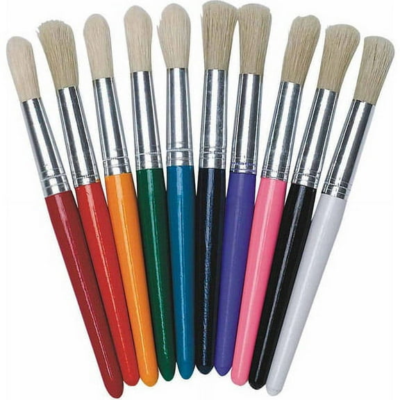 Assorted Stubby Brushes, Pack of 10