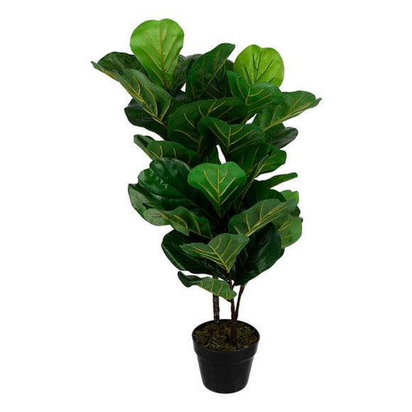 planta de plástico pandurata de 95 cm con maceta de plástico negra