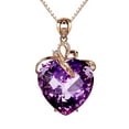 thumbnail image 2 of Teissuly Luxury Heart-shaped Amethyst Pendant Necklace Reveals Your Personality, 2 of 9
