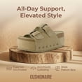 thumbnail image 4 of Cushionaire Guru Platform Sandals for Women – Genuine Leather Studded Slide Sandals with Foam Padded Footbed, Chunky Comfort Sole, Casual Summer Sandals for Women, 4 of 27