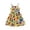 Yellow, variant on REDARER Girls Colorful Plaid Dress, Spaghetti Strap Tiered Ruffle Summer Dress for Beach Casual Outings,4-5 Years