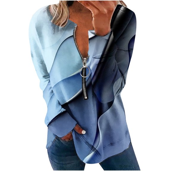Dyegold Womens Long Sleeve Tops Casual Flash Deals Comfy Winter Oversized Work Sweater Marble Print Ladies Teen Girls Shirts Cropped Plus Size Hoodie Casual Fleece Pullover Y2k Half Zip Jacket Tops