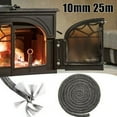 25m Length Black Fire Rope Wood Burning Burnere 10mm Log Burner Door