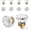 Antique Brass, variant on Cabinet Knobs 8 Pack Clear Glass Pulls for Kitchen Bedroom Bathroom Living Room Furniture, Brushed Nickel Base Old Style Cabinets Closet Dresser Drawers Cupboard Handles
