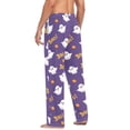 thumbnail image 3 of FORMRS Mens Pajama Pants with Pockets Cotton Sleepwear Lounge Bottoms Sizes S-2XL, Purple Ghost Pattern, 3 of 7