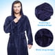 thumbnail image 3 of Bata de baño, bata de ducha, bata de toalla, batas con capucha para hombre, bata de spa larga con bolsillos, bata de baño para dormitorio universitario, 3 of 7