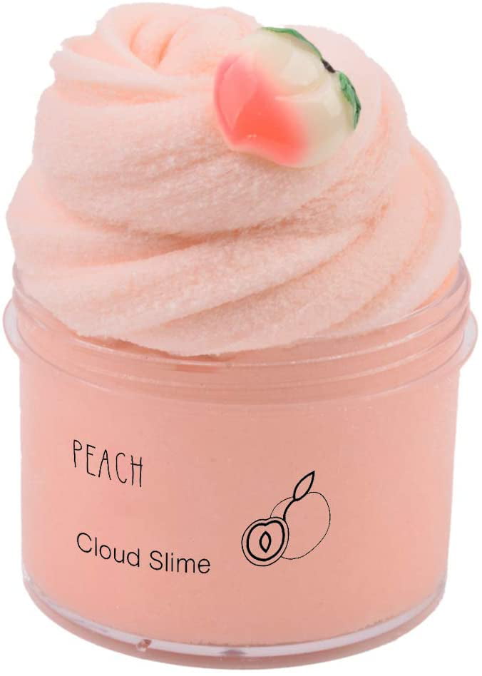 7oz 200ML Orange Elover Newest Peach Cloud Slime Cotton Slime Butter Fluffy Slime Super Soft and Non-Sticky 