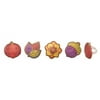 Thanksgivings Harvest of Hues, Pumpkin, Acorn, Flower, Leaf Cupcake Rings - 24 count - 22839