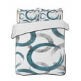 thumbnail image 2 of Turquoise Grey Twin XL Size Down Alternative Comforter,Lightweight Comforter Quilt Bedding Set with Pillow Shams Geometric Circle Modern Abstract Simple Art Bed Comforter Duvet Insert 68"x98", 2 of 7