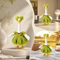 thumbnail image 4 of Christmas Porch Goose Outfit Green Furry Dress with Red Heart Accent and Matching Headwear Cute Holiday Decor for 23 Inch Front Porch Lawn Statue, 4 of 6