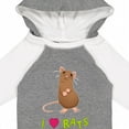 thumbnail image 4 of Inktastic I Love Rats Boys or Girls Long Sleeve Baby Bodysuit, 4 of 5