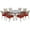 Red, variant on Hanover Traditions 9-Piece Aluminum Outdoor Dining Set, Natural Oat