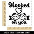 thumbnail image 2 of Hooked On You Fish Love Anniversary Valentine's Day Self-Inking Rubber Stamp Ink Stamper - Red Ink - Large 1-1/2 Inch, 2 of 7