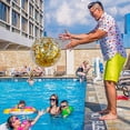 thumbnail image 4 of 40cm/16inch Beach Ball Transparent Inflatable Swimming Pool Toy Ball with Beautiful Confetti Sequins for Summer, 4 of 8
