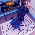thumbnail image 3 of Gymax Chaise de Bureau Pivotante pour Ordinateur de Jeu w/ Réglable en Mesh Dos Bleu, 3 of 10