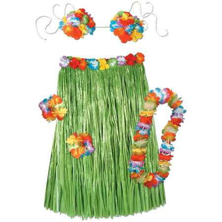 Adult Hula Set Costume - Size Up to 36