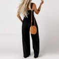 thumbnail image 4 of Mono elegante para mujer, verano 2023, tirantes sexys, sin mangas, de una pieza, pantalones de pierna ancha, ropa de trabajo de oficina, monos de mujer, 4 of 5