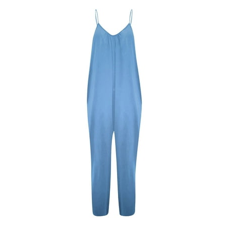 

Holloyiver Baby Clothes Baby Girls Halter Backless Romper Toddler Kid Jumpsuit Pants Clothes with Pocket Girls Summer Fashion Cute Solid Color Suspenders Romper Jumpsuit 2-9 years