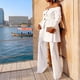 thumbnail image 4 of Moda mujer temperamento color sólido botón bolsillo un hombro traje pantalones traje Wmkox8yi bvn2101, 4 of 7