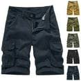 thumbnail image 1 of Sentmoon Mens Cargo Shorts Casual Shorts High Waist Stretchy Solid Color Regular Fit Running Short with Pockets Casual Hawaii for Going out and Summer S-3XL, 1 of 4