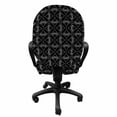 thumbnail image 3 of Abstract Office Chair Slipcover, Continuous Pattern Art Image of Round Curved Flower Petal Shapes, Protective Stretch Decorative Fabric Cover, Standard Size, Charcoal Grey and Dimgray, by Ambesonne, 3 of 5