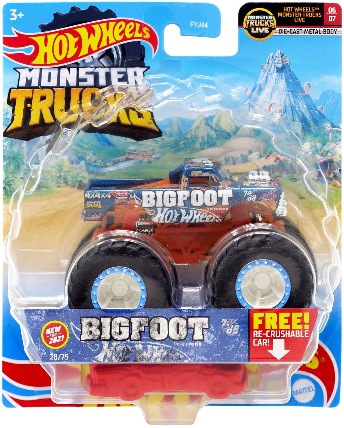 Hot Wheels Monster Trucks LIVE Bigfoot Diecast Car