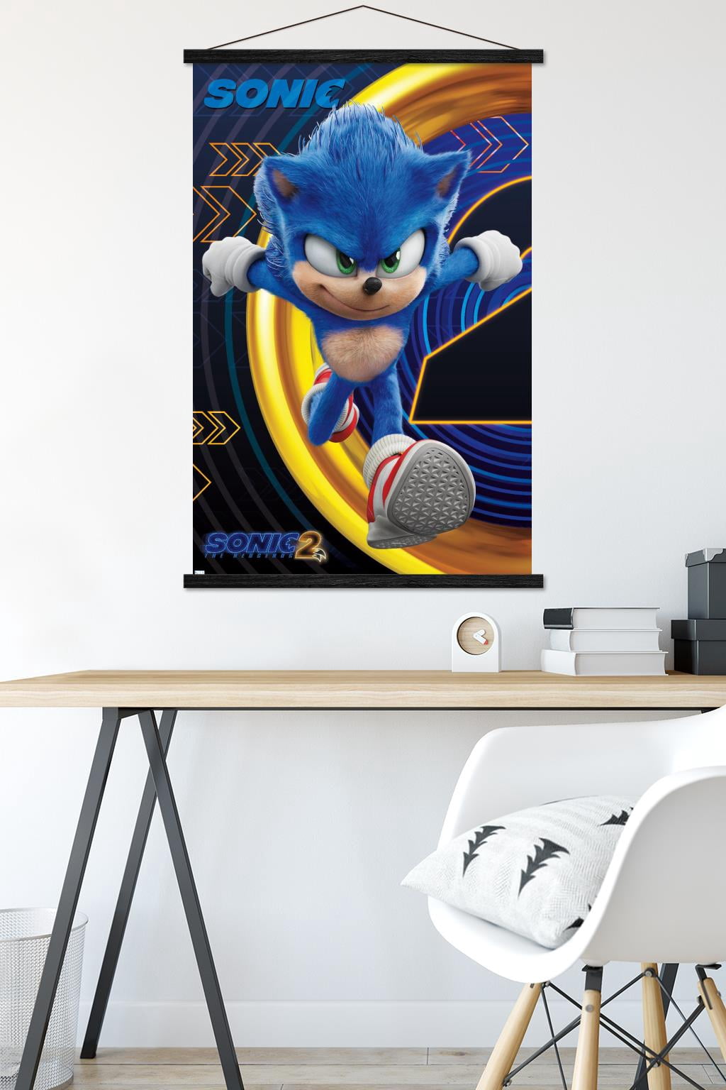 Sonic The Hedgehog 2 - Sonic 24" x 40" Framed Poster, by Trends International
