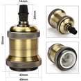 thumbnail image 2 of E27 Vintage Bronze Light Bulb Socket, Retro Edison Lamp Holder, Solid Ceramic Adapter, 4 Pieces, 2 of 5
