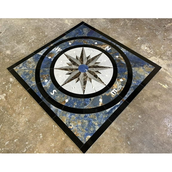 Floor Marble Medallion 42''x 42''