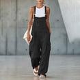 thumbnail image 2 of QSAWXQZ Womens Wide Leg Cargo Overalls Adjustable Straps Sleeveless Pockets Bib Jumpsuit Casual Pants XL, 2 of 6