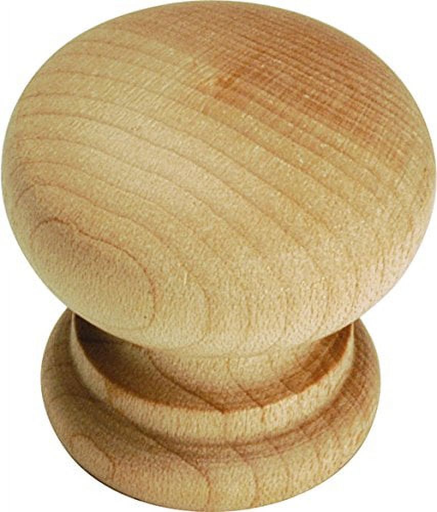 Hickory Hardware Natural Woodcraft Cabinet Knob P684-UW 2 Pack Round Inch Unfinished Wood - image 2 of 2