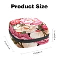 thumbnail image 2 of Peony Sanitary Napkin Bags Storage Bag Hiking Pouch Small Canvas Zipper Pouch, 4.7x6.6x6.6 in, Period Purse for Feminine Hygiene Products, 2 of 6